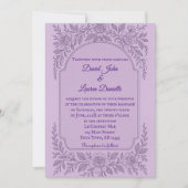 バイオレットウォウズ写真結婚式招待状 招待状 (正面)