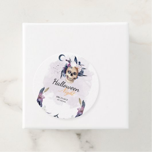 バイオレットウォーター色ハローウィンパーティゴシックスカル フェイバータグ (インサイチュ)