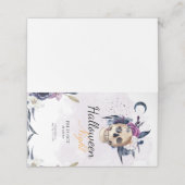 バイオレットウォーター色ハローウィンパーティゴシックスカル プレイスカード (外部開封)