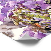 バイオレットウォールアートフローラスクエア ポスター (角)