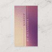 バイオレットエレガントグリッター&ピンク美しいメイクアップ 名刺 (裏面)