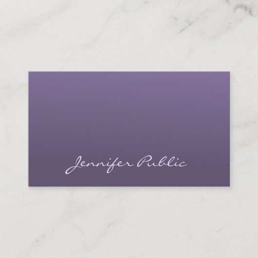 バイオレットエレガントシックプロフェッショナルデザインモダン 名刺 (正面)