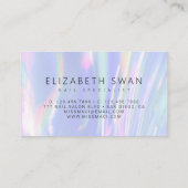 バイオレットエレガントパステルビジネスカード 名刺 (裏面)