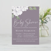 バイオレットエレガントフローラベビーシャワー招待状 招待状 (スタンド正面)