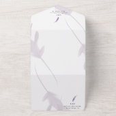 バイオレットエレガントラベンダー&ピーチカラー結婚ズ オールインワン招待状 (外側)