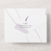 バイオレットエレガントラベンダー&ピーチカラー結婚ズ オールインワン招待状 (裏面)