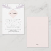 バイオレットエレガントラベンダー&ピーチ結婚ズ詳細 エンクロージャーカード (正面/裏面)