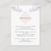 バイオレットエレガントラベンダー&ピーチ結婚ズ詳細 エンクロージャーカード (正面)