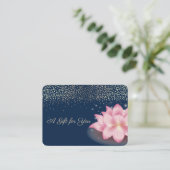 バイオレットエレガントロータス、紙吹雪、ネイビーブルー 割引カード (スタンド正面)