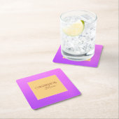 バイオレットエレガント紙コースター スクエアペーパーコースター (インサイチュ)