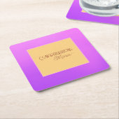 バイオレットエレガント紙コースター スクエアペーパーコースター (アングル)