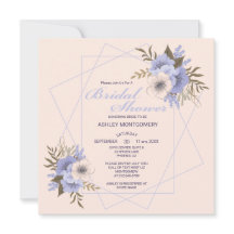 バイオレットエレガント5花びらバラブライダルシャワー