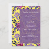 バイオレットカラフルの野結婚花緑 招待状 (正面)