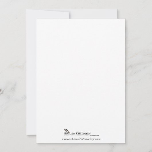 バイオレットカラーバンドつる植物スクロール結婚式招待状 招待状 (裏面)