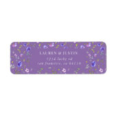バイオレットガーデンエレガントフローラ差出人住所ラベル ラベル (正面)