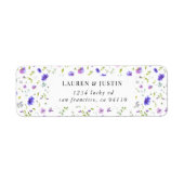 バイオレットガーデンエレガントフローラ差出人住所ラベル ラベル (正面)