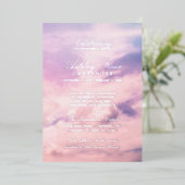 バイオレットクラウドお祝いオブライフメモリアルシルバー 箔招待状 (立ち正面)