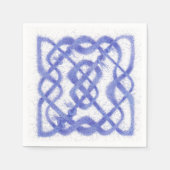 バイオレットケルト結び目模様スタンダードカクテル紙ナプキンス スタンダードカクテルナプキン (正面)