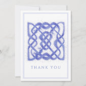 バイオレットケルト結び目模様フラットサンキューカード シーズンカード (正面)