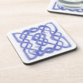 バイオレットケルト結び目模様懸命プラスチックコースター コースター (左側)