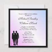 バイオレットゲイ結婚式招待状 招待状 (正面)