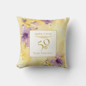 バイオレットゴールド 50周年 結婚記念日 クッションカバー クッション (正面)