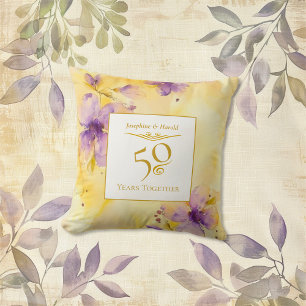 バイオレットゴールド 50周年 結婚記念日 クッション