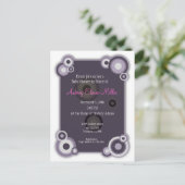 バイオレットサークルベビーシャワー招待状 インビテーションポストカード (スタンド正面)