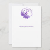 バイオレットシーシェル結婚式招待状 招待状 (裏面)