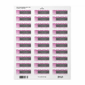 バイオレットジググラデーションザグシェブロンパターン ラベル (フルシート)