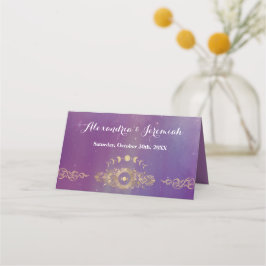 バイオレットスカイ金ゴールドムーン プレイスカード