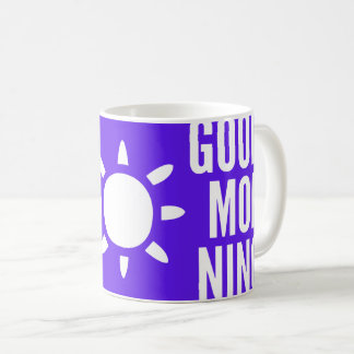 バイオレットスタイリッシュグッドモーニングサンティーコーヒーマグ コーヒーマグカップ