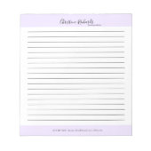 バイオレットスタイリッシュミニマリストが並んだ ノートパッド (正面)