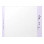 バイオレットスタイリッシュミニマル ノートパッド (正面)