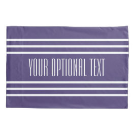 バイオレットストライプカスタム文字枕ケース 枕カバー