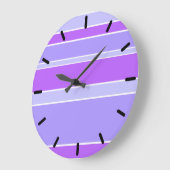 バイオレットストライプ ラージ壁時計 (傾斜)