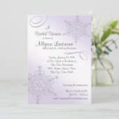 バイオレットスノーフレークブライダルシャワー 招待状 (スタンド正面)