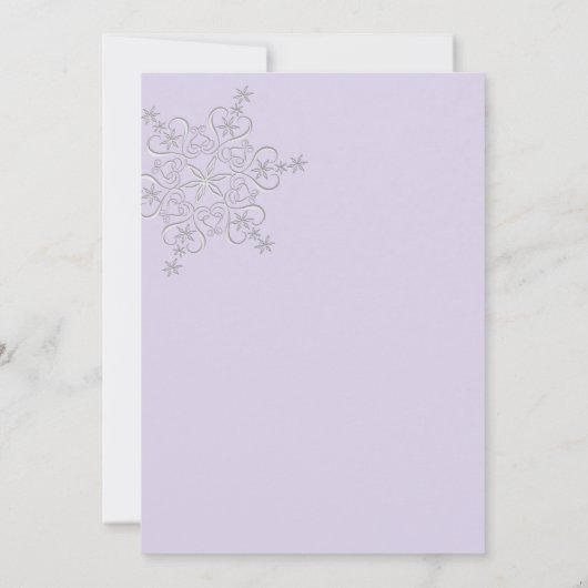 バイオレットスノーフレークブライダルシャワー 招待状 (裏面)