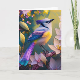 バイオレットタフテッドイエローブレストファンタジー鳥 カード