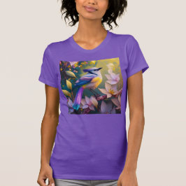 バイオレットタフテッドイエローブレストファンタジー鳥 Tシャツ