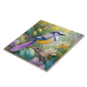 バイオレットタフテッドジェイファンタジー鳥 タイル (側面)