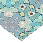 バイオレットターコイズグリーンブルーお尻ボヘミアンバリアート ミディアムテーブルランナー (コーナー)