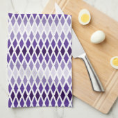 バイオレットダイアモンドグラデーションモノグラム キッチンタオル (四つ折り)