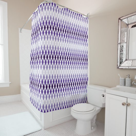 バイオレットダイヤグラデーションモンド シャワーカーテン (インサイチュ)