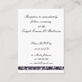 バイオレットダマスクウェディング披露宴カード エンクロージャーカード (裏面)