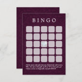 バイオレットダマスクウェディング/ブライダルシャワービンゴカード (正面/裏面)