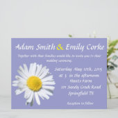 バイオレットチューリップデイジー結婚式招待状 招待状 (スタンド正面)