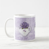 バイオレットティーポットマグ コーヒーマグカップ (左)