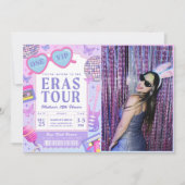 バイオレットディスコ時代の誕生日写真 招待状 (正面)