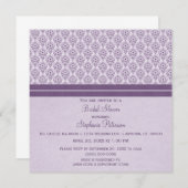 バイオレットドラマスクブライダルシャワー招待状 招待状 (正面/裏面)
